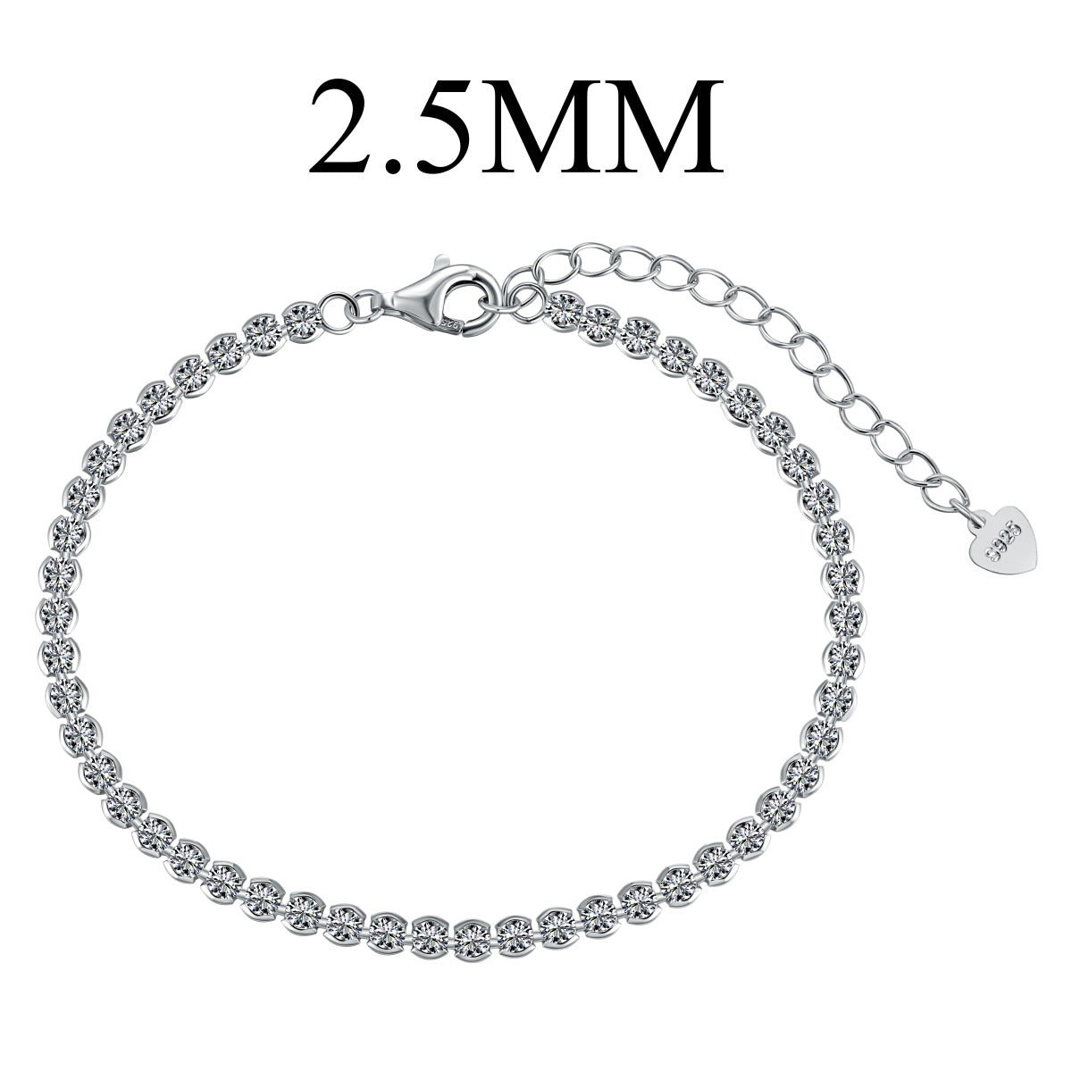 Solitaire Tennis Bracelet - 2.5 mm