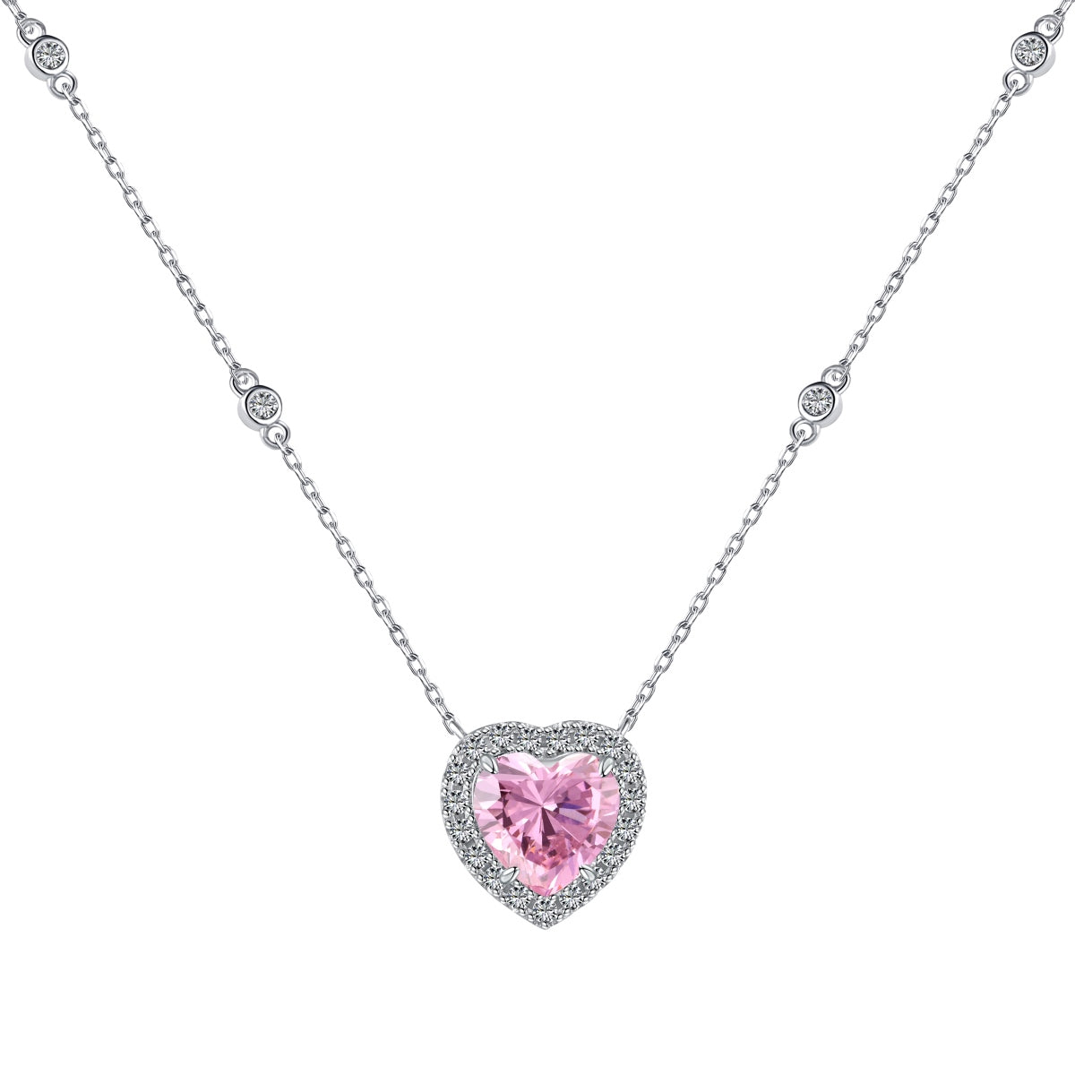 Queen of Hearts Necklace - Pink