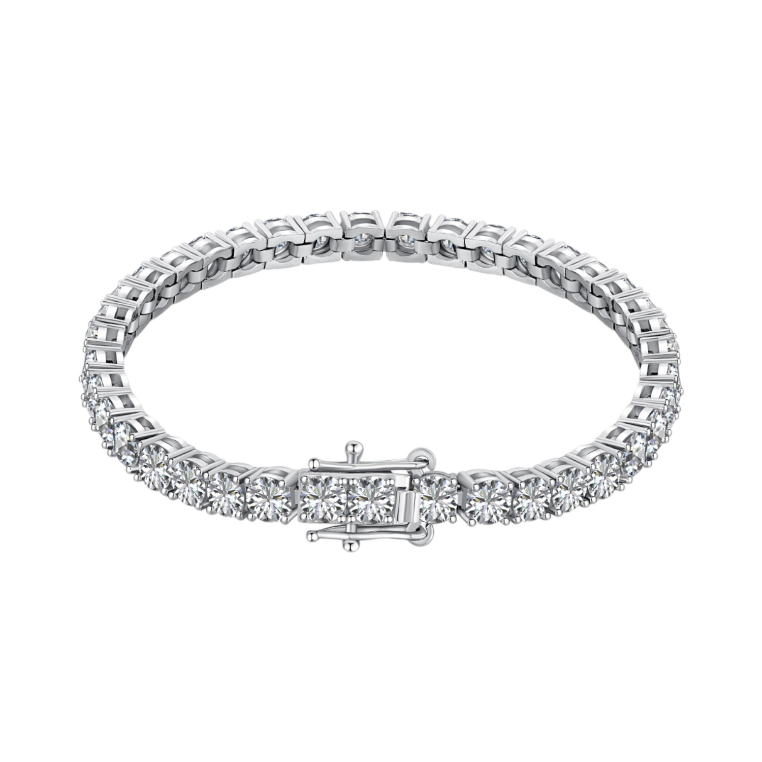 Sparkling Solitaire Tennis Bracelet - 4mm