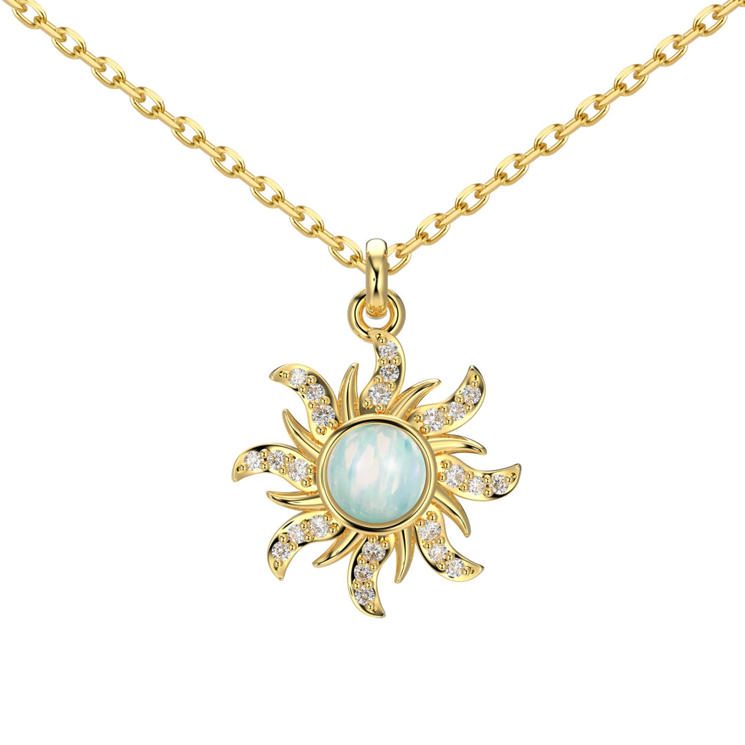 Sunkissed White Opal Necklace