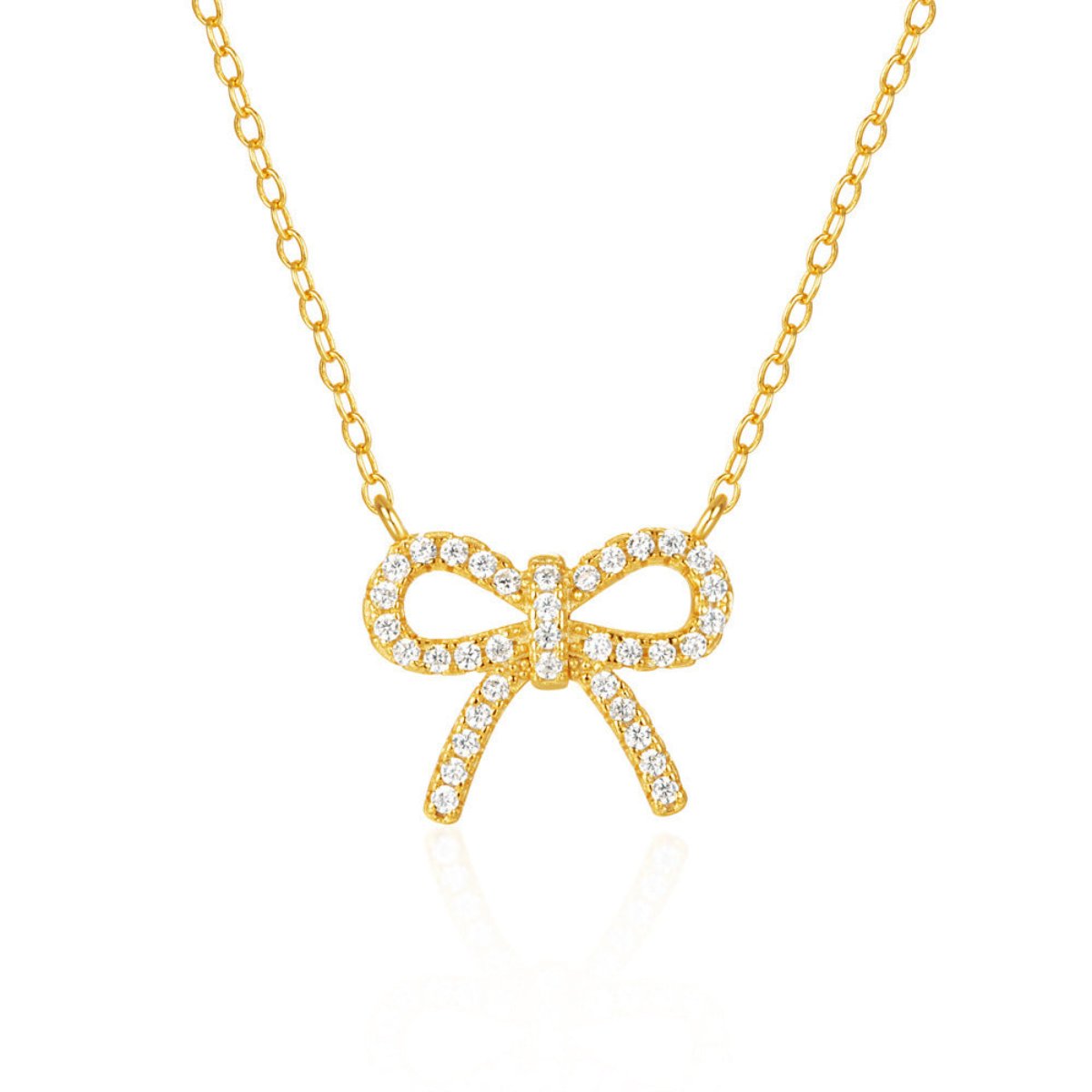 Dainty Gift Bow Necklace